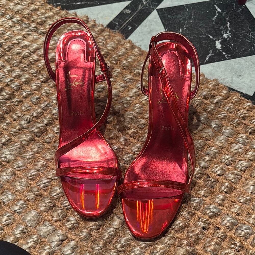 Elegant Red Strappy Heels